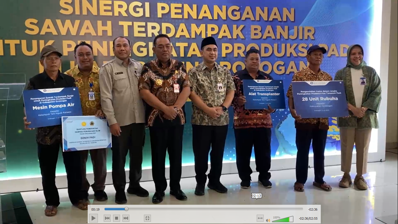 Pulihkan Pertanian Usai Banjir, Pemprov Jateng dan BI Salurkan Bantuan