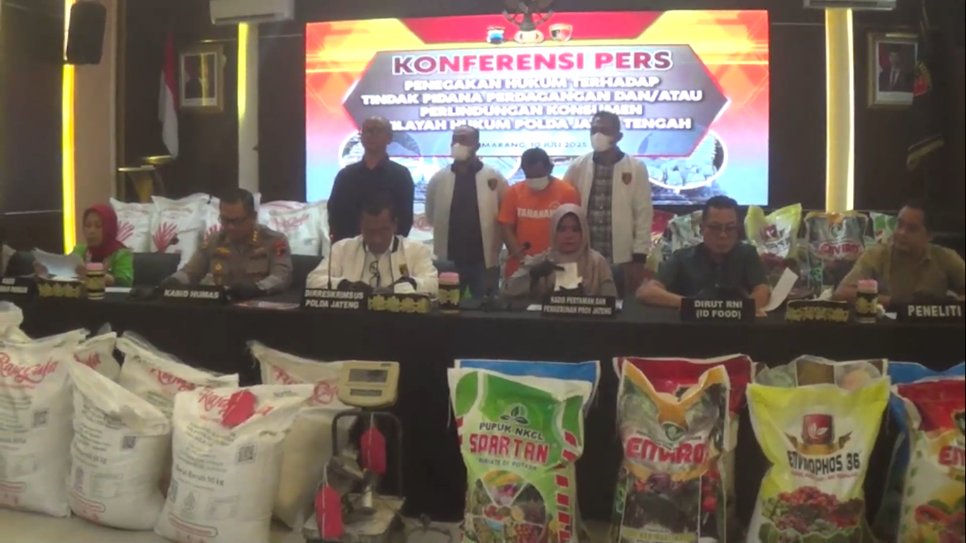 Polda Jateng Bongkar Praktek Pembuatan Pupuk Palsu