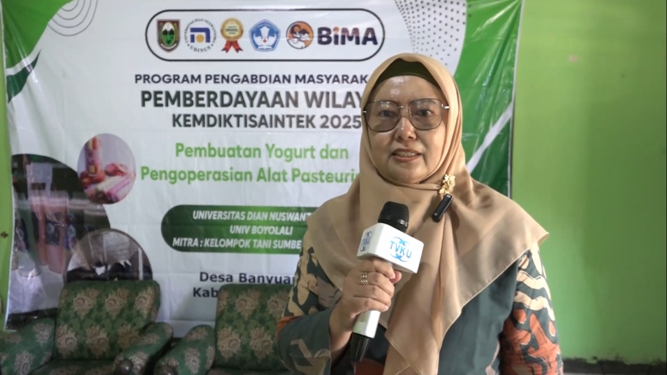 Peneliti Udinus Gelar Pelatihan Pembuatan Yogurt Bagi Warga Desa Banyuanyar Boyolali