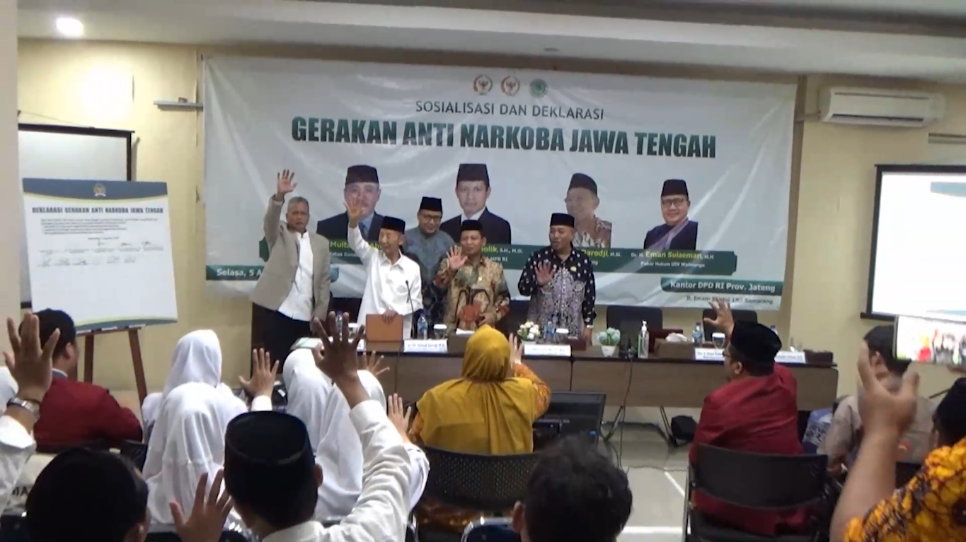 DPD RI - MUI Ajak Pelajar Dan Santri Deklarasikan Perlawanan Terhadap Narkoba