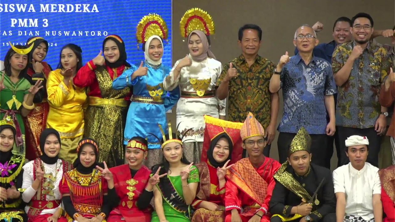 Pelepasan Peserta Pertukaran Mahasiswa Merdeka (PMM) Batch 3 di Universitas Dian Nuswantoro