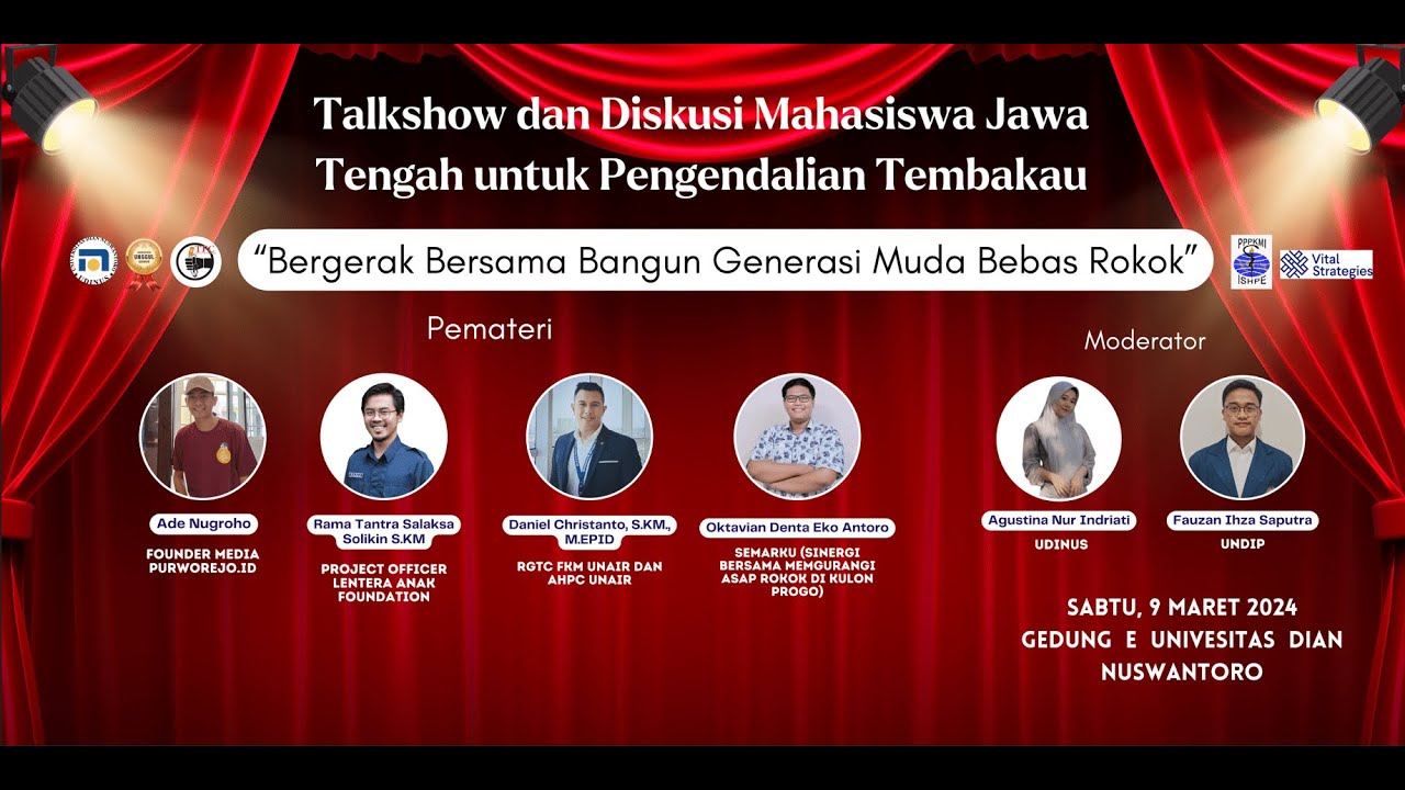 Talkshow: Bergerak Bersama Bangun Generasi Muda Bebas Rokok